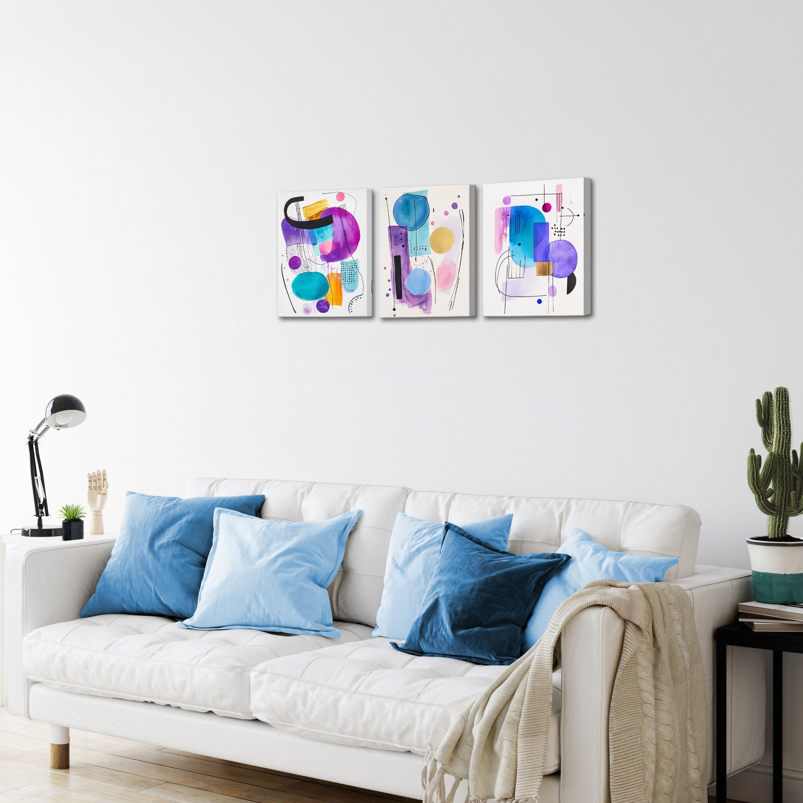 Abstract Watercolor Geometric Shapes