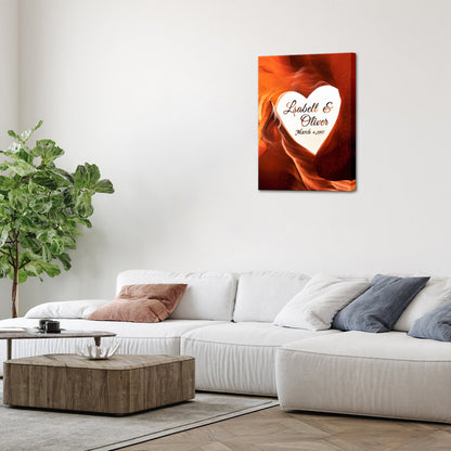 Personalized Couple Name & Date Canvas Prints
