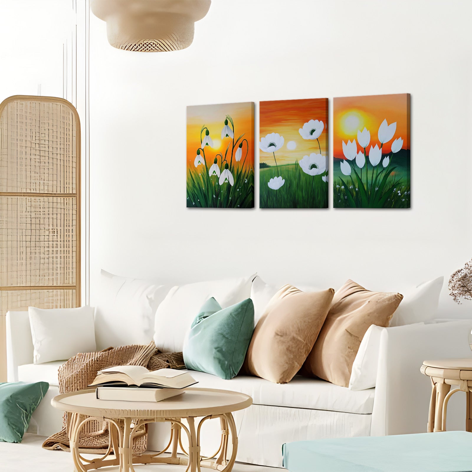 White Flowers Sunrise