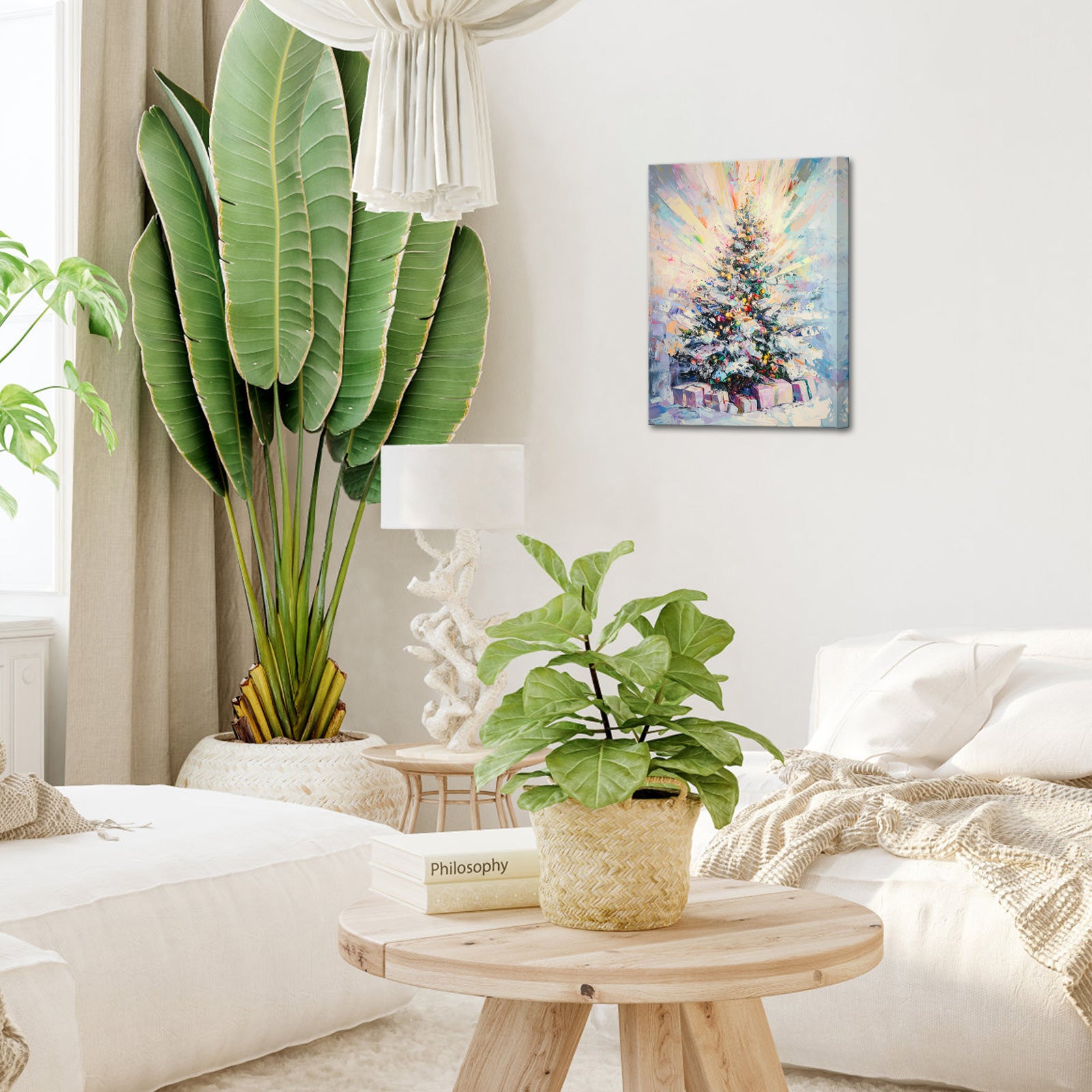 Christmas tree art canvas print wall decoration