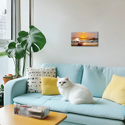 Peaceful seaside travel memories wall beautiful magical bathroom wall