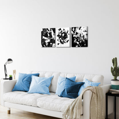 Abstract Impact Of Black And White Blocks