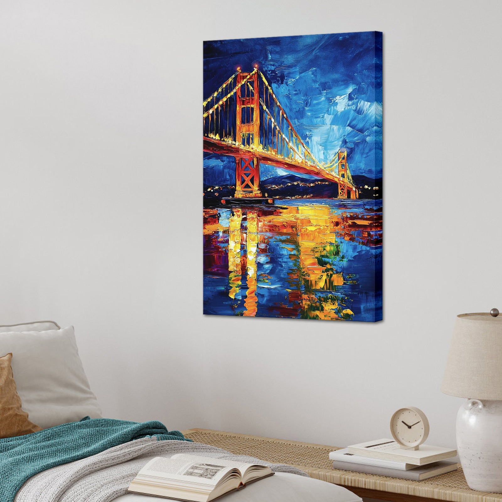 Abstract Golden Gate Bridge At Night