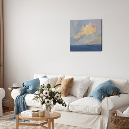 blue abstract wall art