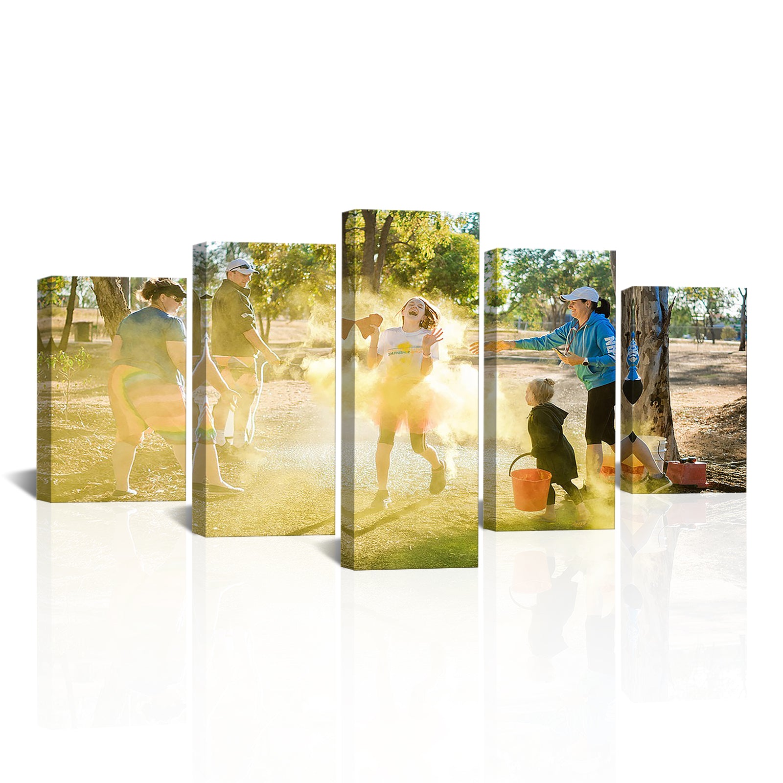 Custom 5-piece split canvas wall art