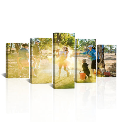 Custom 5-piece split canvas wall art