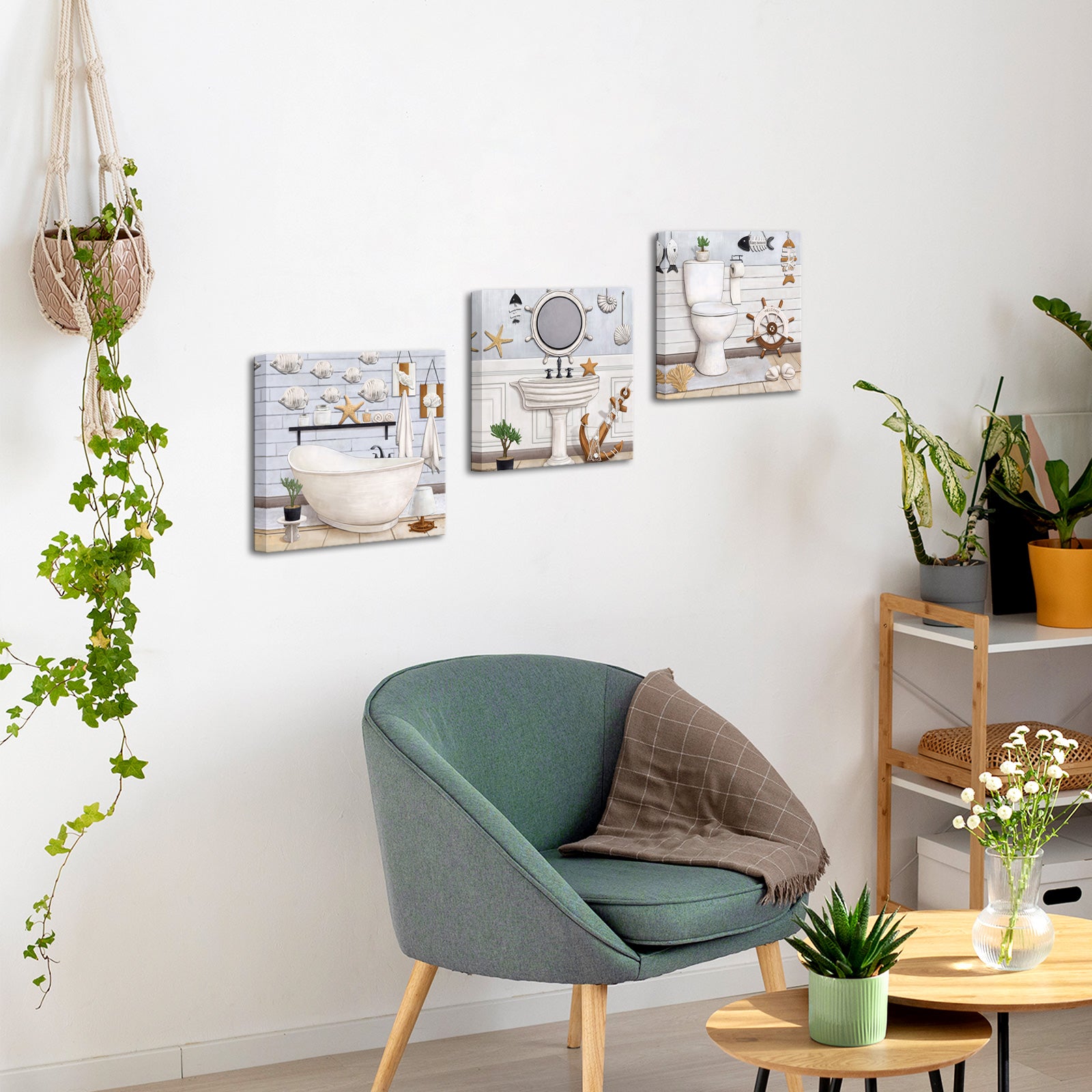 Coastal-Themed Bathroom
