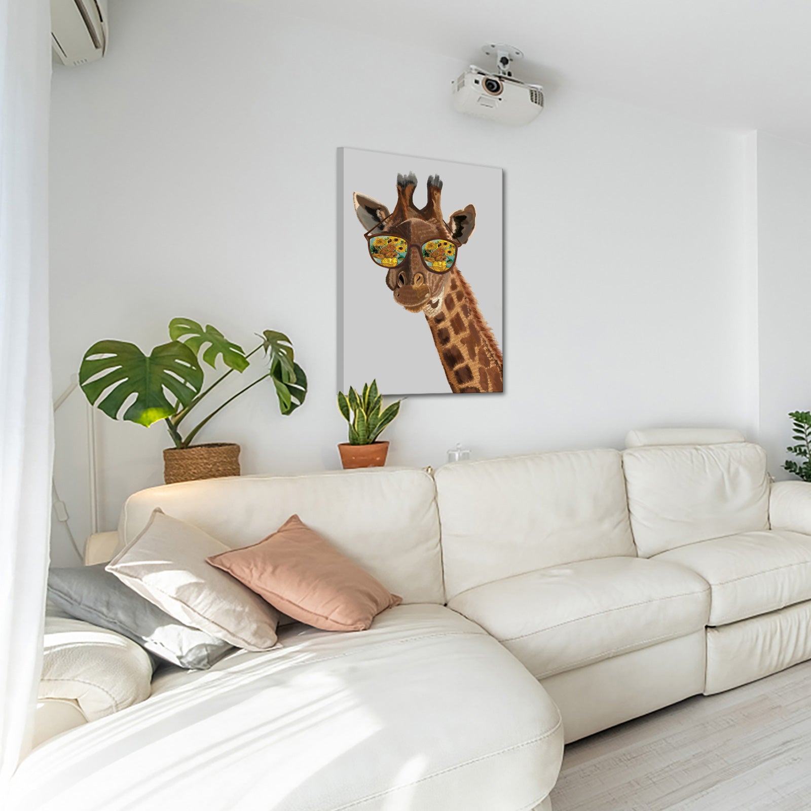 Giraffe With Sunflower Sunglasses