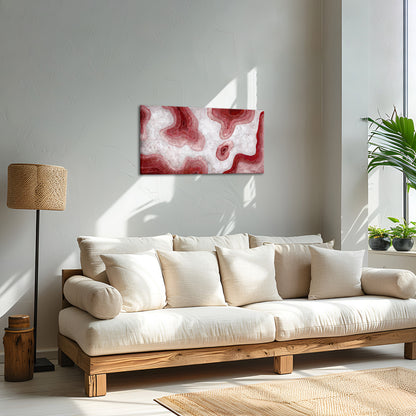 red abstract canvas wall art