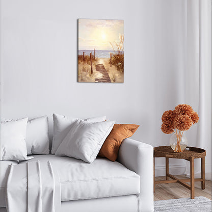 Beach Leading To The Ocean affordable canvas prints for bathroom 