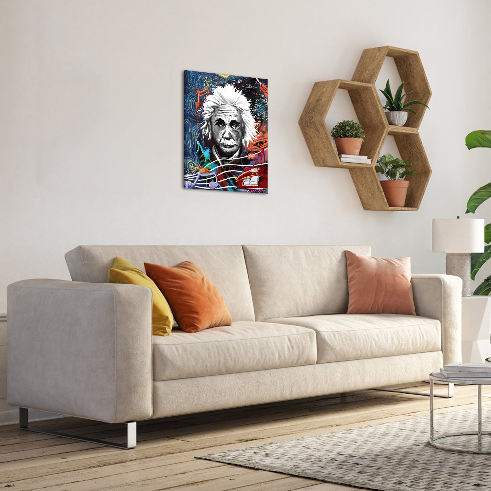 Scientist Albert Einstein personalized picture to canvas wall art
