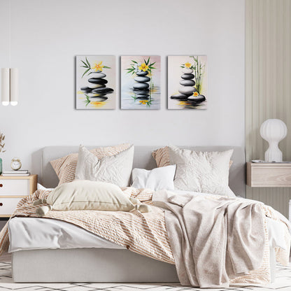 Zen-Like Tranquility Stones Water Bloom