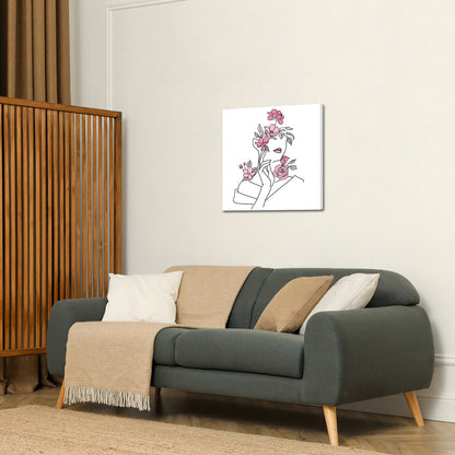 Minimalist Charming Woman 8x8 canvas prints