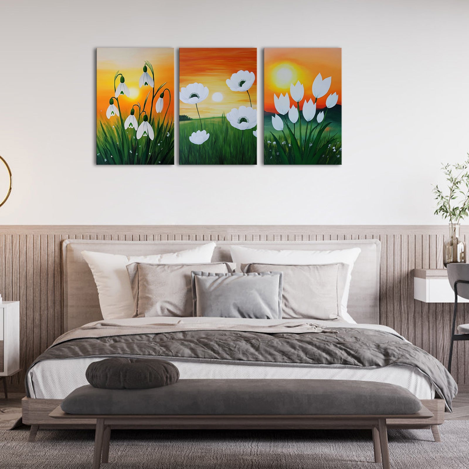 White Flowers Sunrise