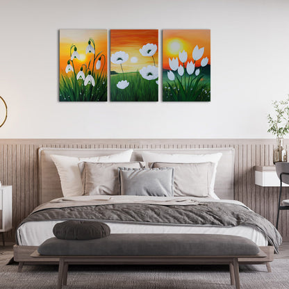 White Flowers Sunrise