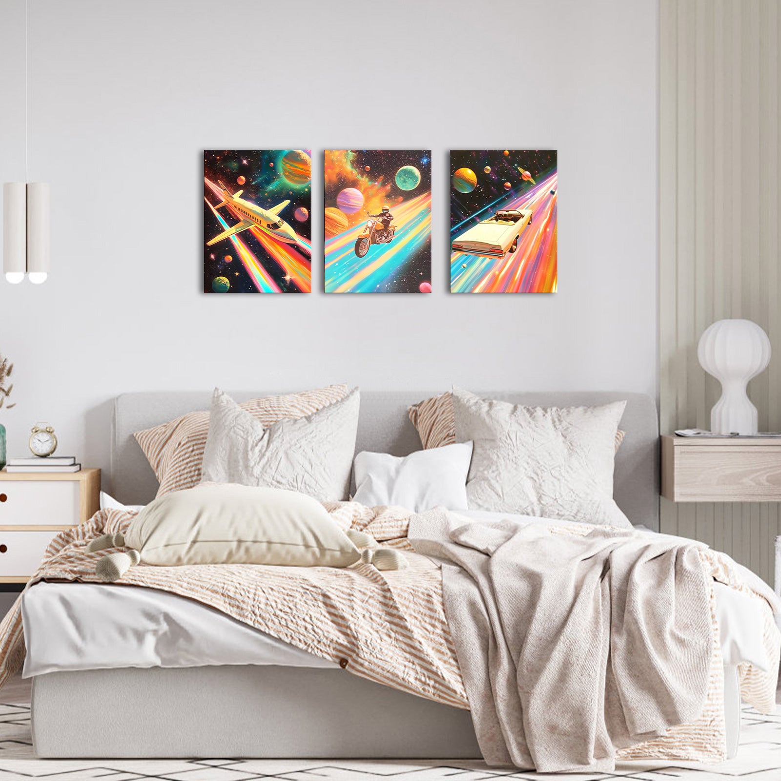 Vehicles Soaring Through Space