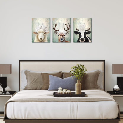 Sheep Deer Cow In Bathroom
