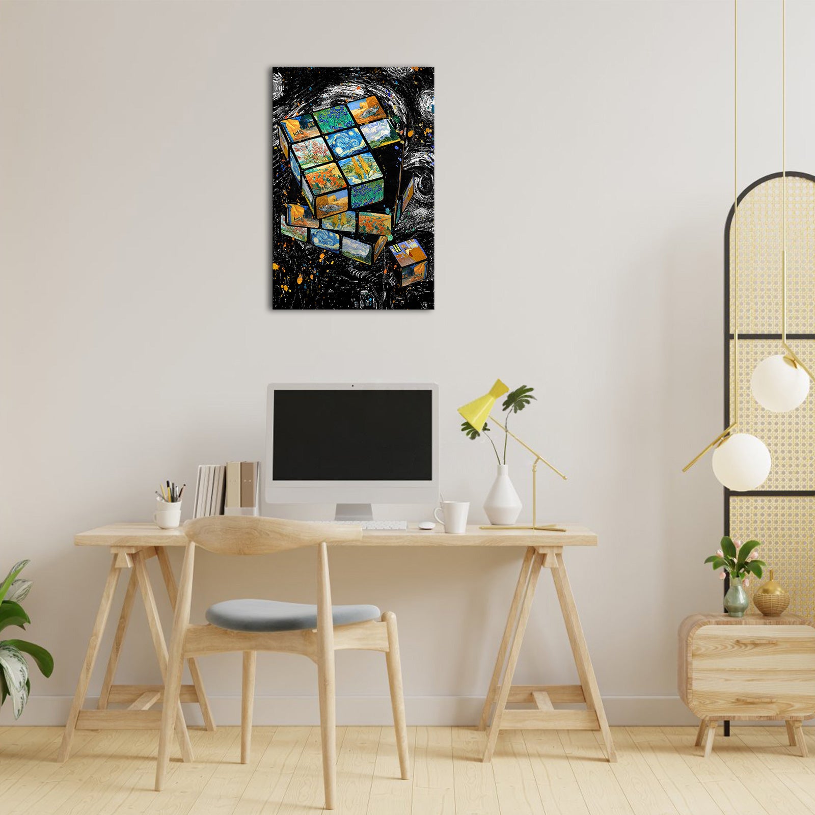 Van Gogh Rubik's Cube Abstract decorative painting black discount order