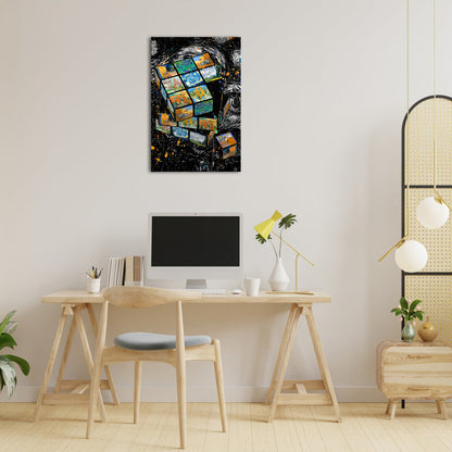 Van Gogh Rubik's Cube Abstract decorative painting black discount order