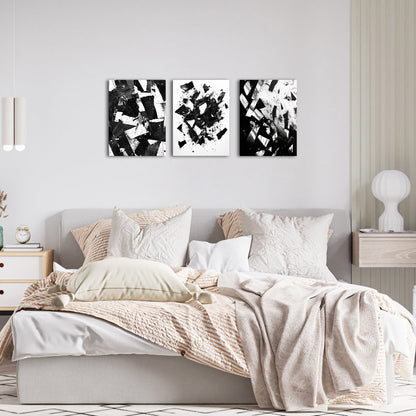 Abstract Impact Of Black And White Blocks
