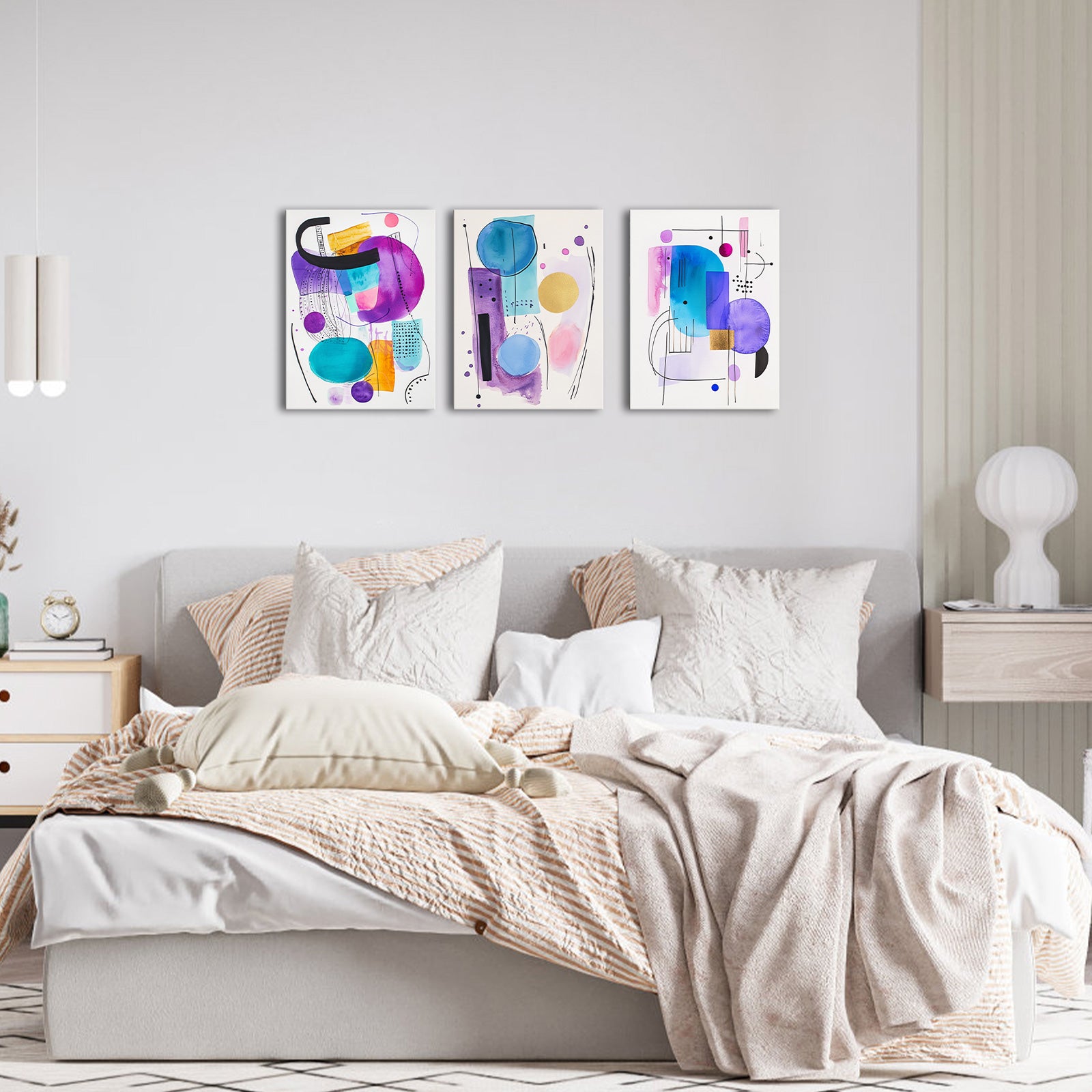 Abstract Watercolor Geometric Shapes