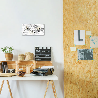 Custom Family Name Canvas Wall Art