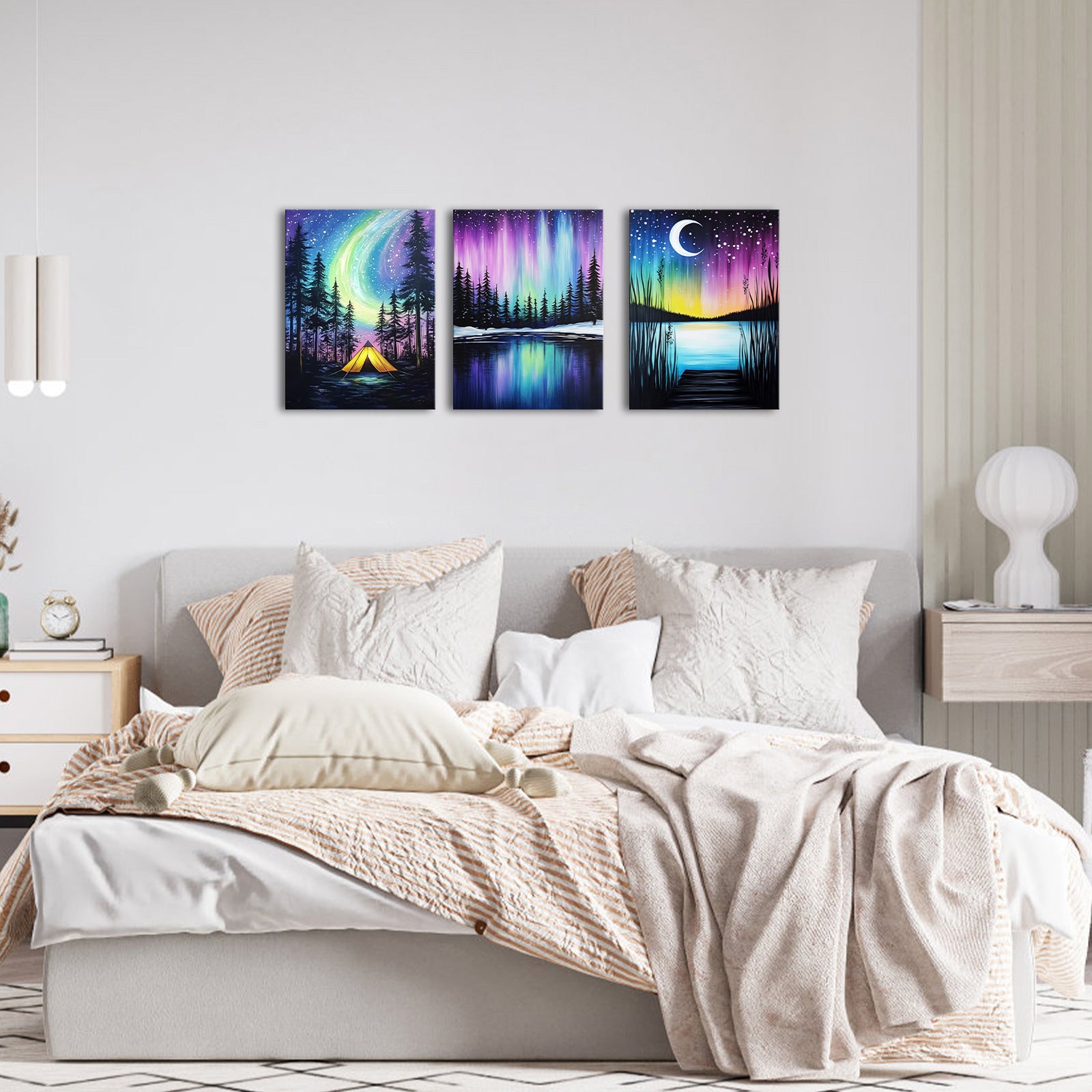 Aurora Borealis Night Landscape