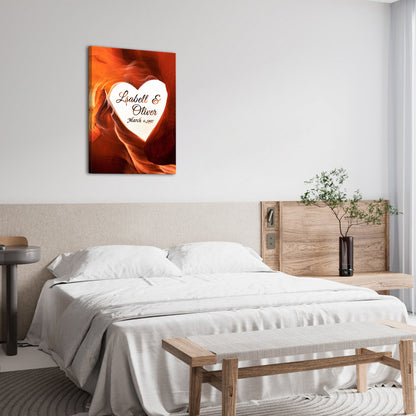 Personalized Couple Name & Date Canvas Prints