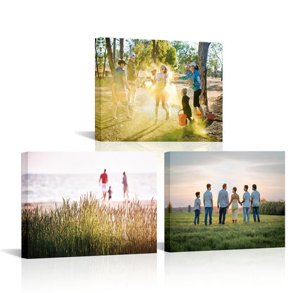Custom 3-photo collage canvas wall art