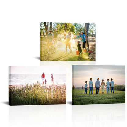 Custom 3-photo collage canvas wall art