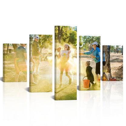 Custom 5-piece split canvas wall art