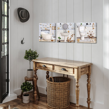 Coastal-Themed Bathroom