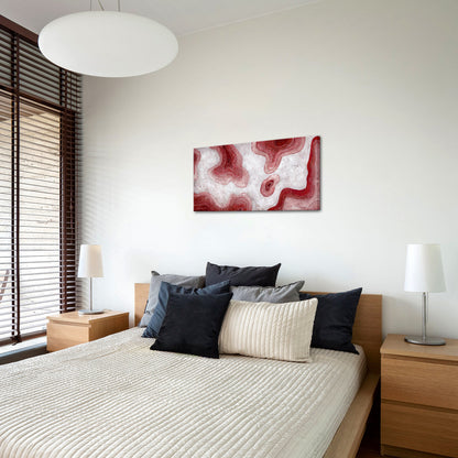 red abstract canvas wall art