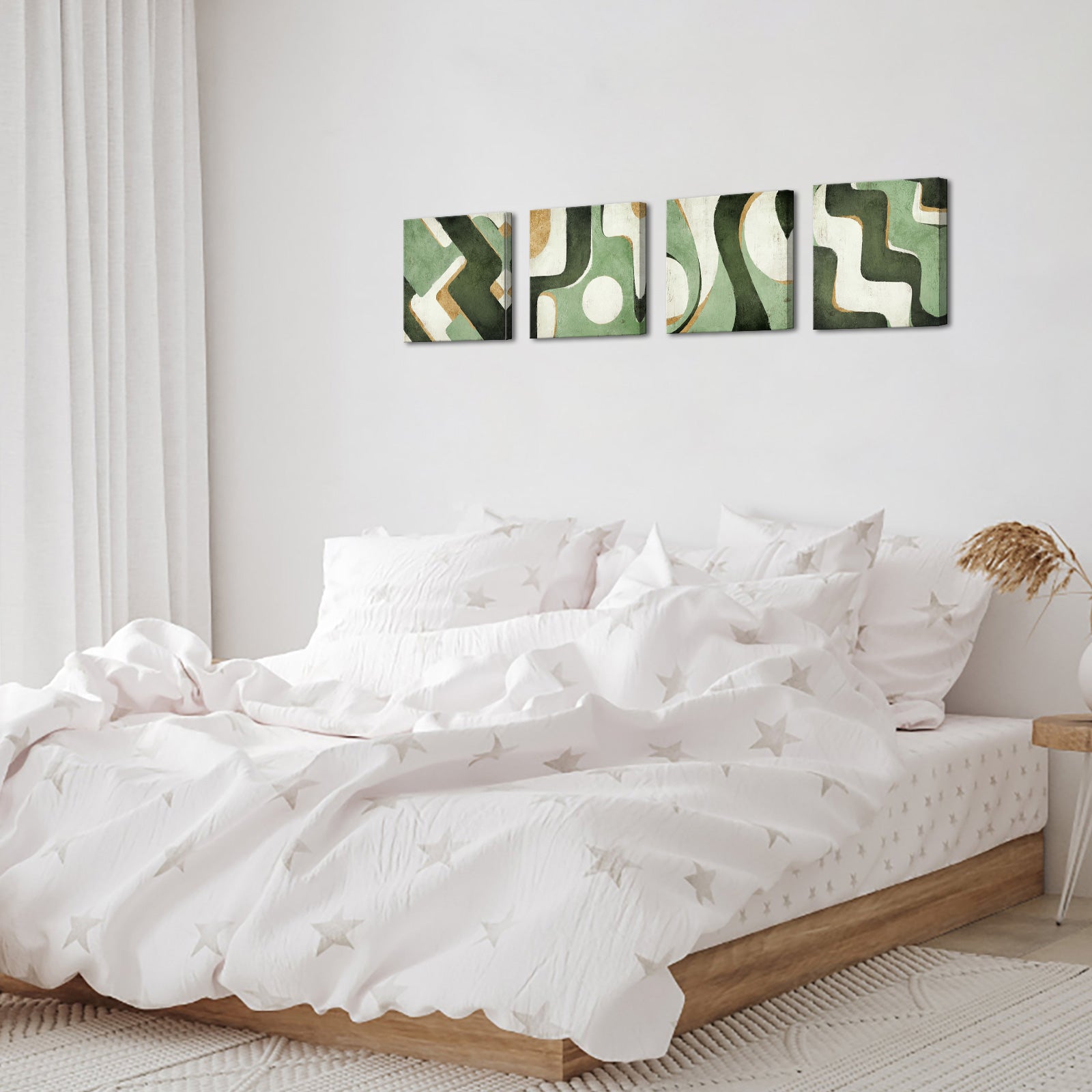 Geometric Shapes Flowing Lines