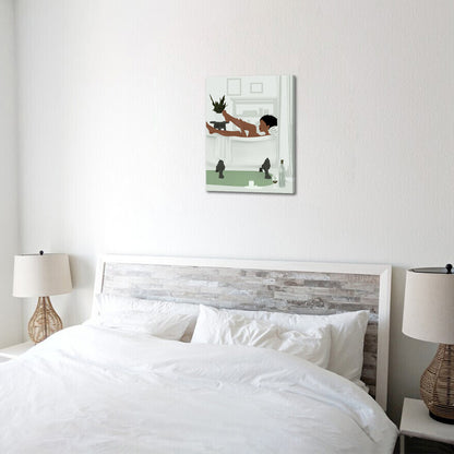 Relaxing bath bathroom decoration print painting hanging painting rental house