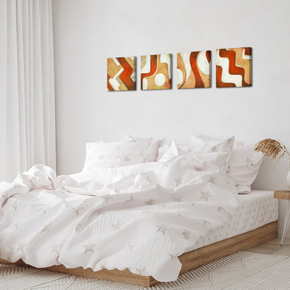 Geometric Shapes Flowing Lines