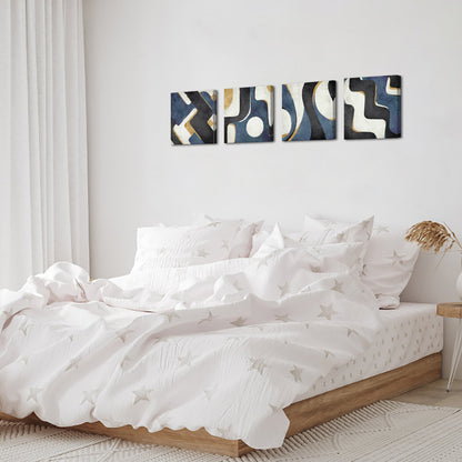 Geometric Shapes Flowing Lines