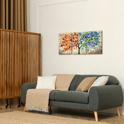 Triptych Two-color Tree of Life Gallery Art Print