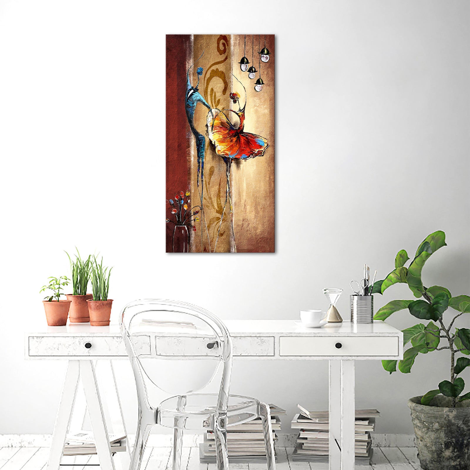 Dance Together personalized picture to canvas wall art 8x16 inches