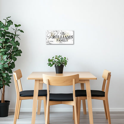 Custom Family Name Canvas Wall Art