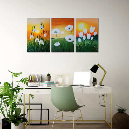 White Flowers Sunrise