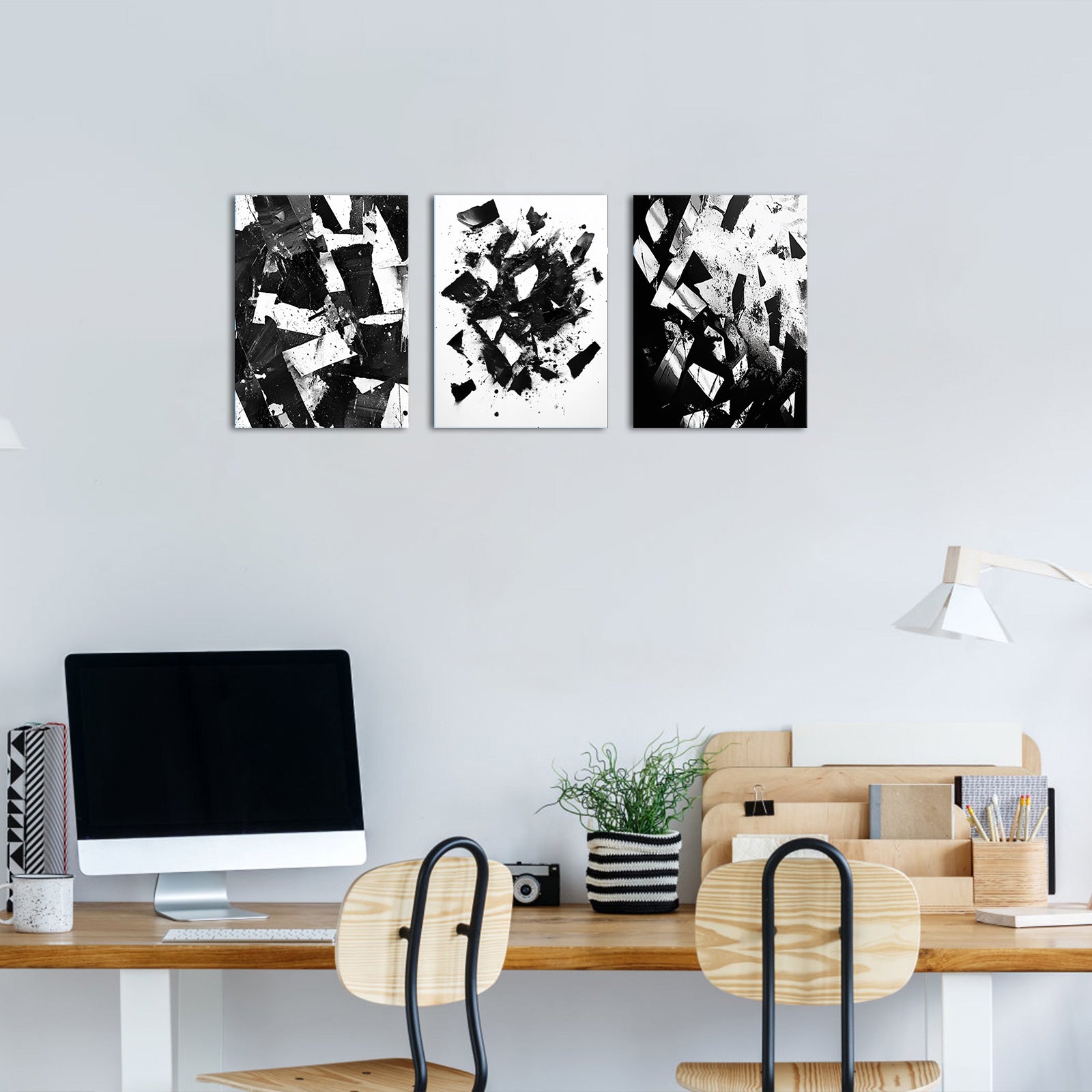 Abstract Impact Of Black And White Blocks