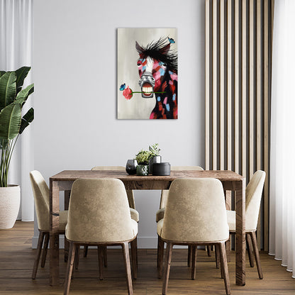 Humor Horse Canvas Print Technique