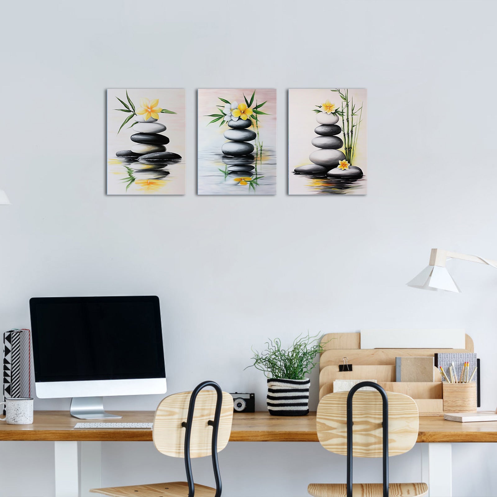 Zen-Like Tranquility Stones Water Bloom