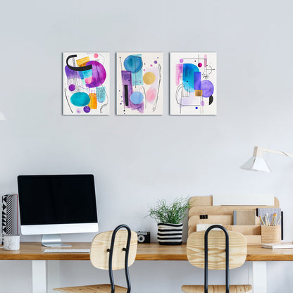 Abstract Watercolor Geometric Shapes
