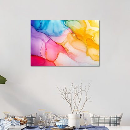 Abstract Colorful Fluid Strokes