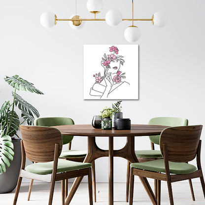 Minimalist Charming Woman 8x8 canvas prints