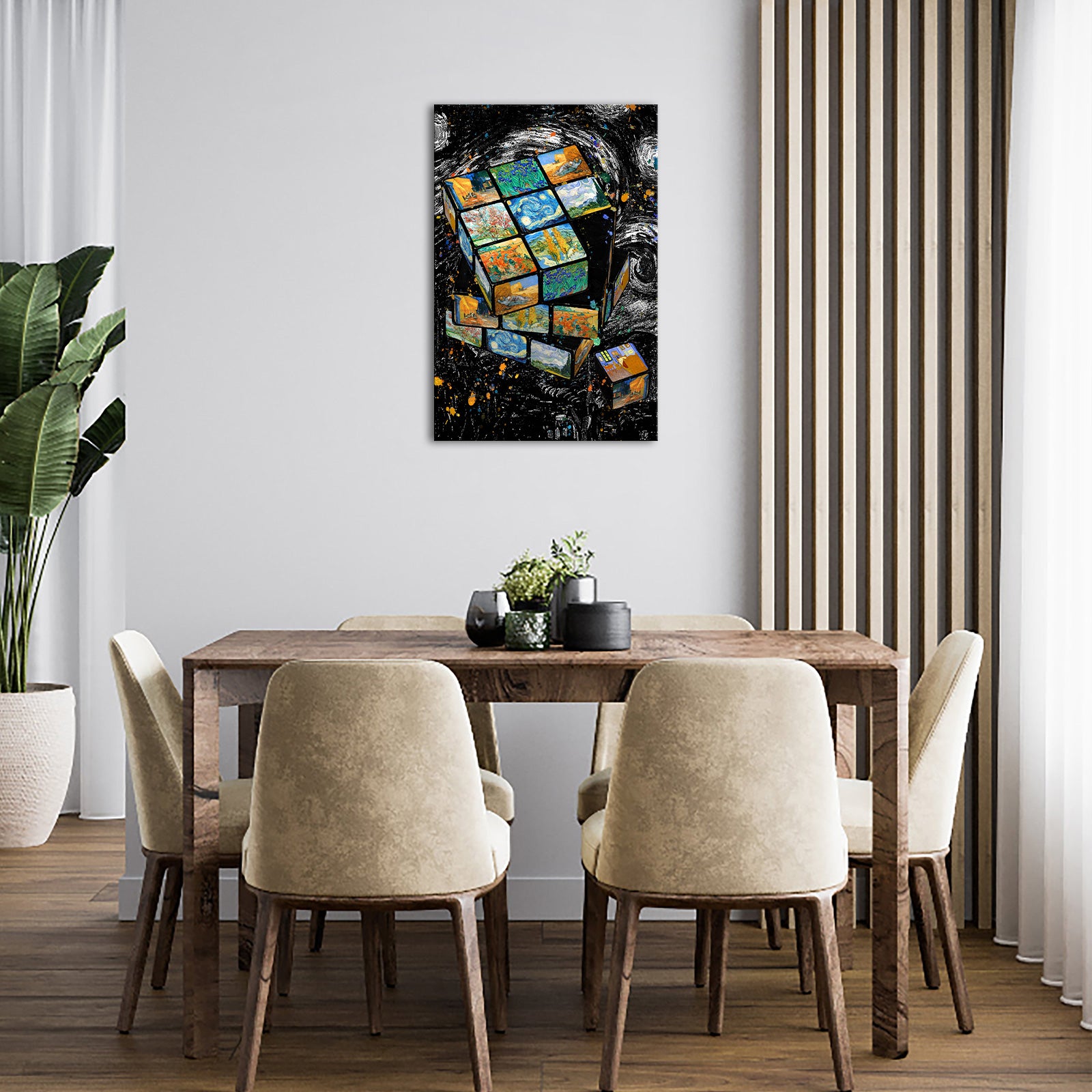 Van Gogh Rubik's Cube Abstract decorative painting black discount order