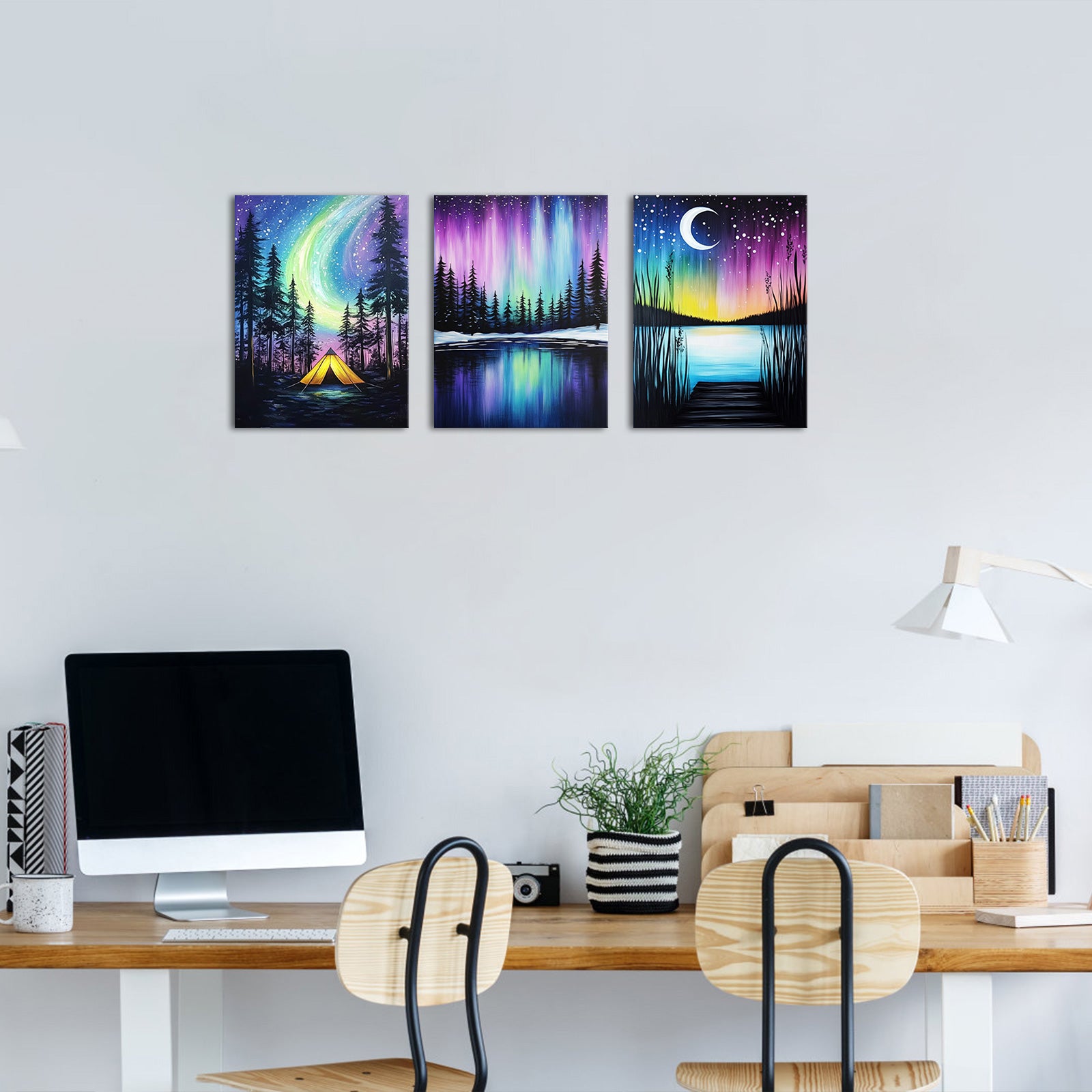 Aurora Borealis Night Landscape