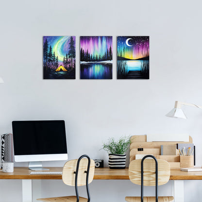 Aurora Borealis Night Landscape